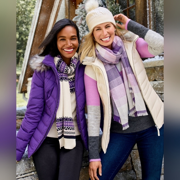 Talbots Brand | Women's Multicolored PINK/WHITE/GREY Stripe Sweater Size Large - Picture 5 of 7